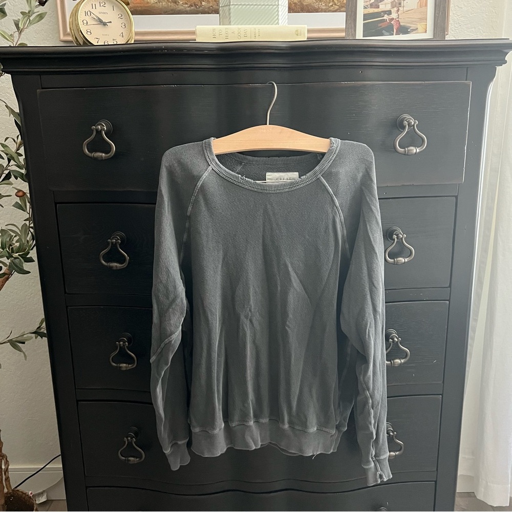The Great The College Sweatshirt - Washed Black